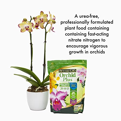 Better-Gro Orchid Plus is urea-free, reducing leaf burn for healthy growth.