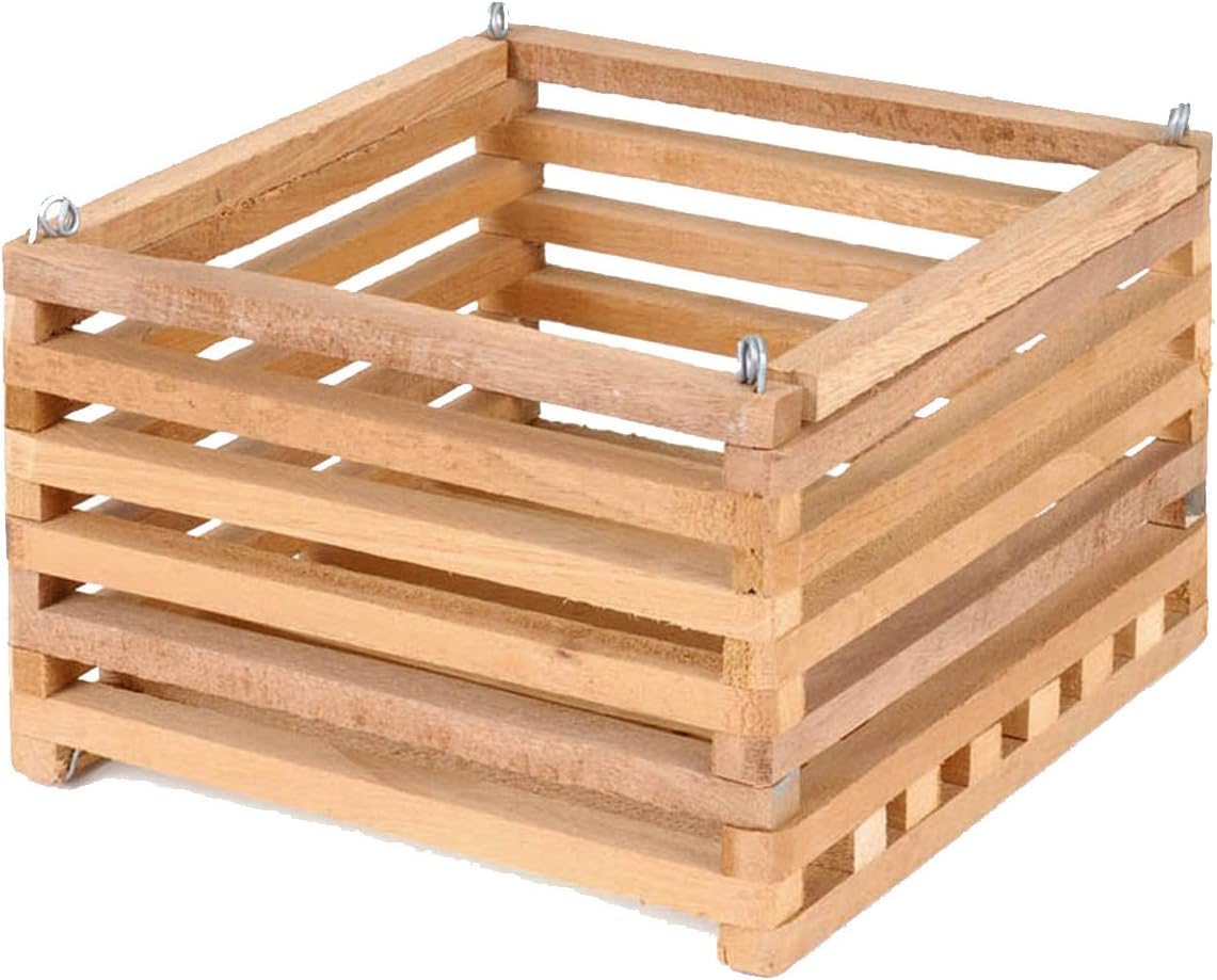 Better-Gro Sun Bulb 52720 square cedar basket 8in shows natural cedar and drainage.