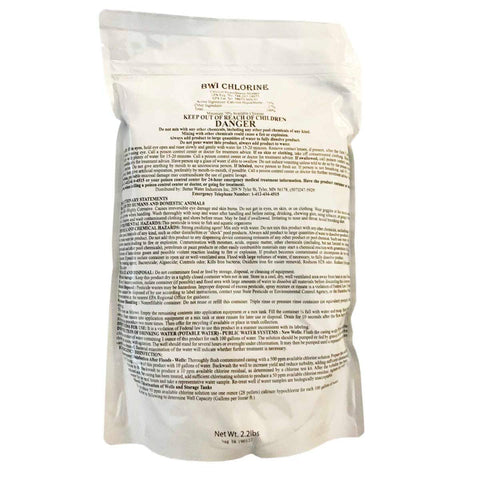 Better Water Industries C21044 chlorine pellets dissolving in water for automatic chlorination