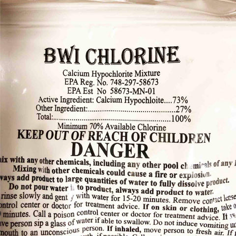 Better Water Industries C21044 chlorine pellets used in wells and irrigation settings for purification
