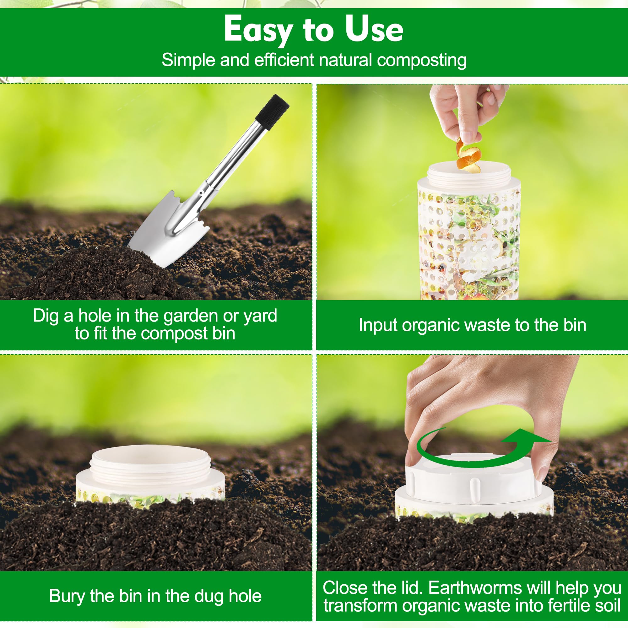 Bettoor included stainless steel shovel helps quick waste prep