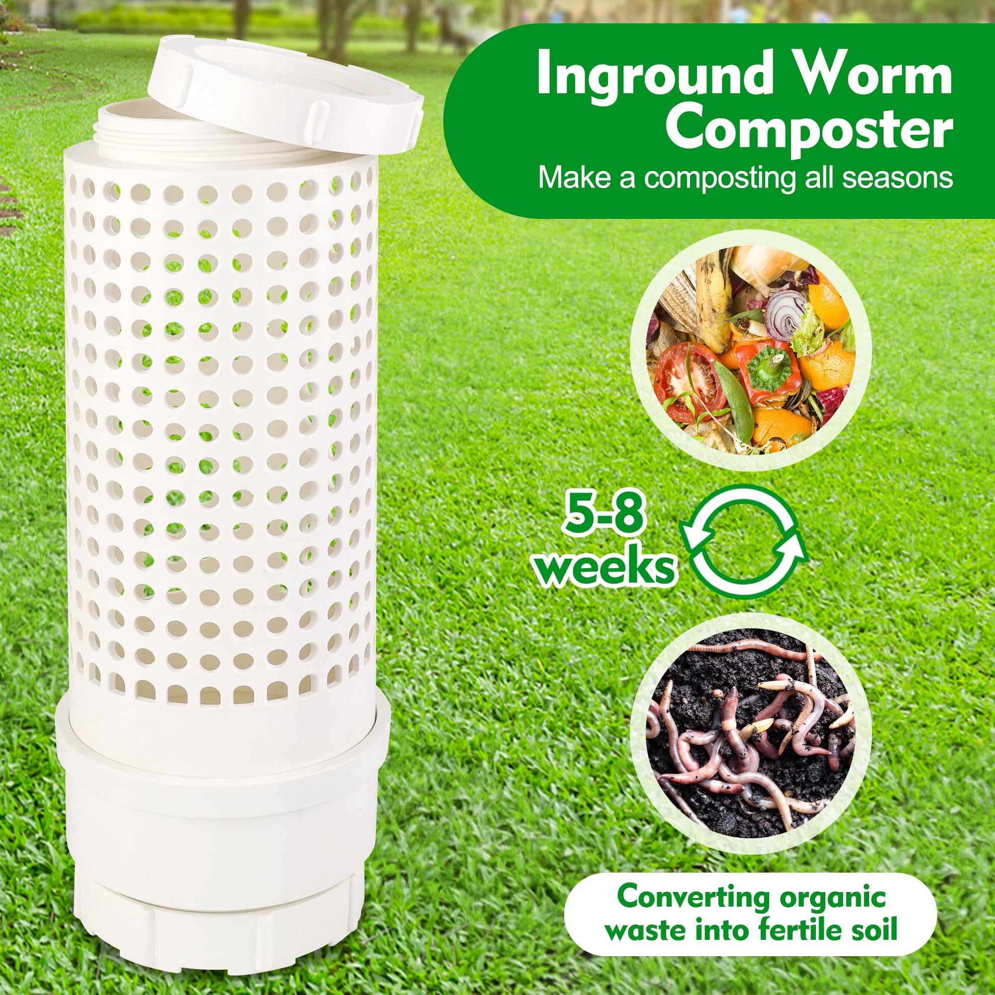 Bettoor worm composter bin lid protects contents from rain and pests