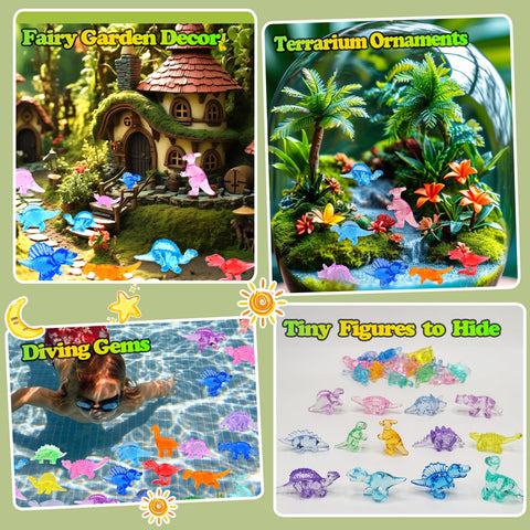 BETURETOP colorful mini dinos brighten DIY displays and classroom rewards.