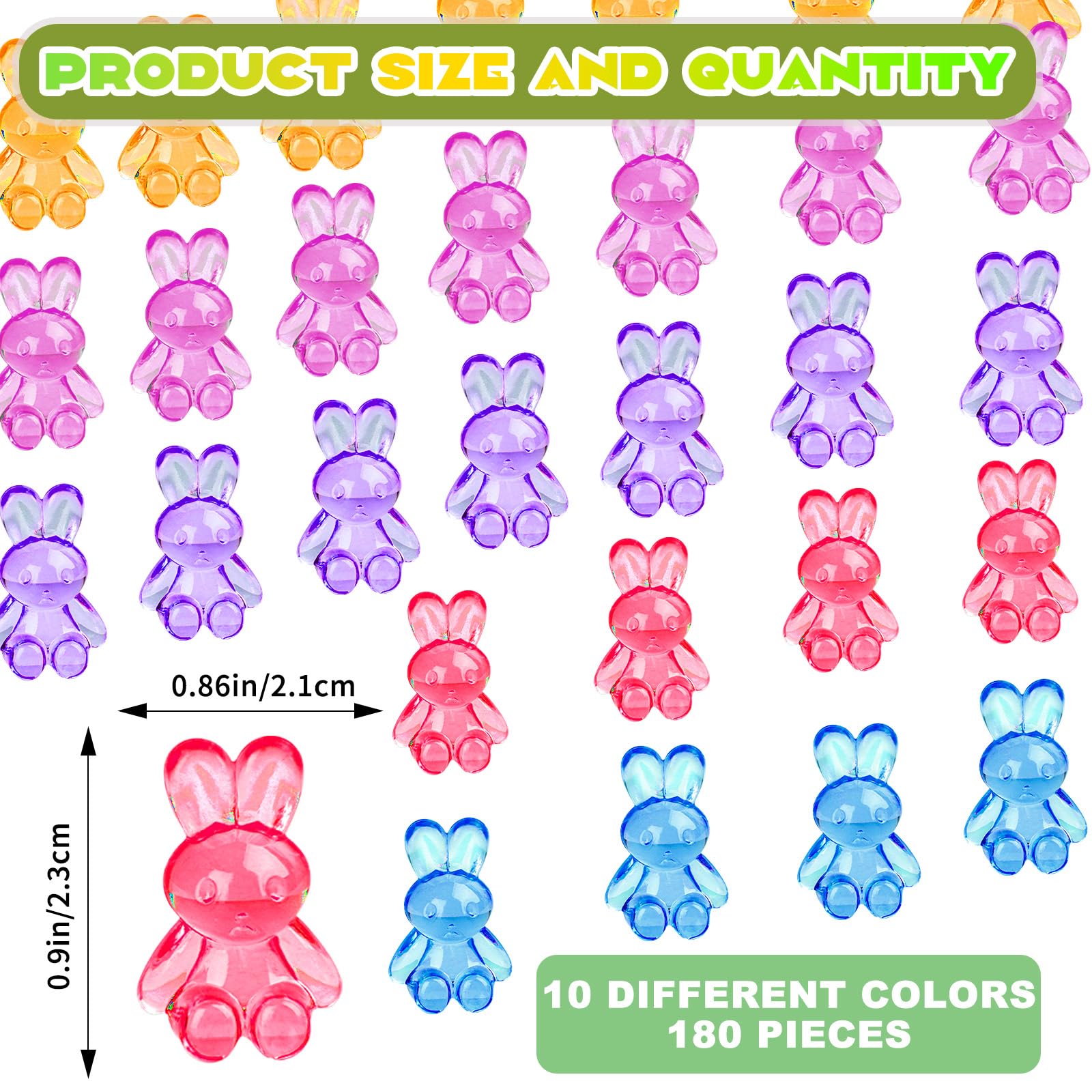 Assorted BETURETOP mini bunny figurines perfect for Easter egg fillers.