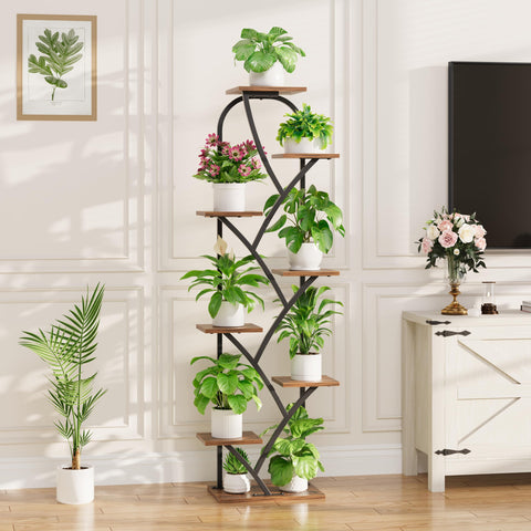 BEVAURORA living-room plant shelf adds vertical storage and charm.