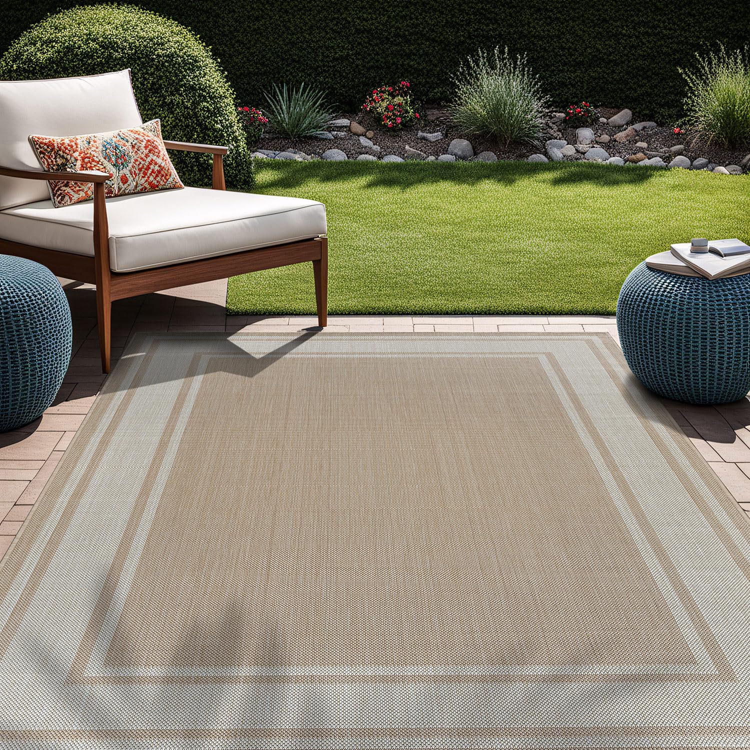 Beverly Rug kids and pets friendly surface keeps feet comfortable outdoors