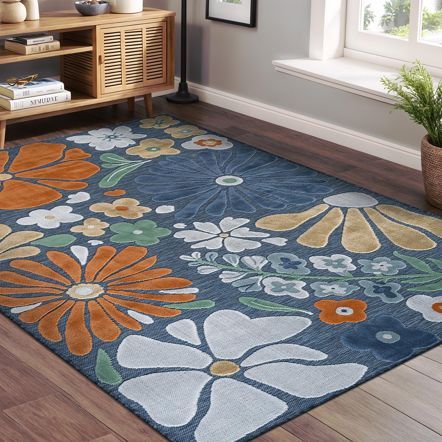 Beverly Rug water and sun resistant; easy cleanup after outdoor use.