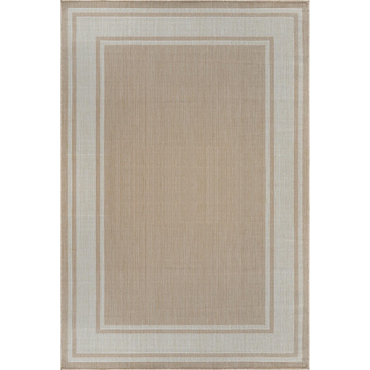 Beverly Rug waterproof outdoor rug closeup weave shows durable, stain-resistant construction