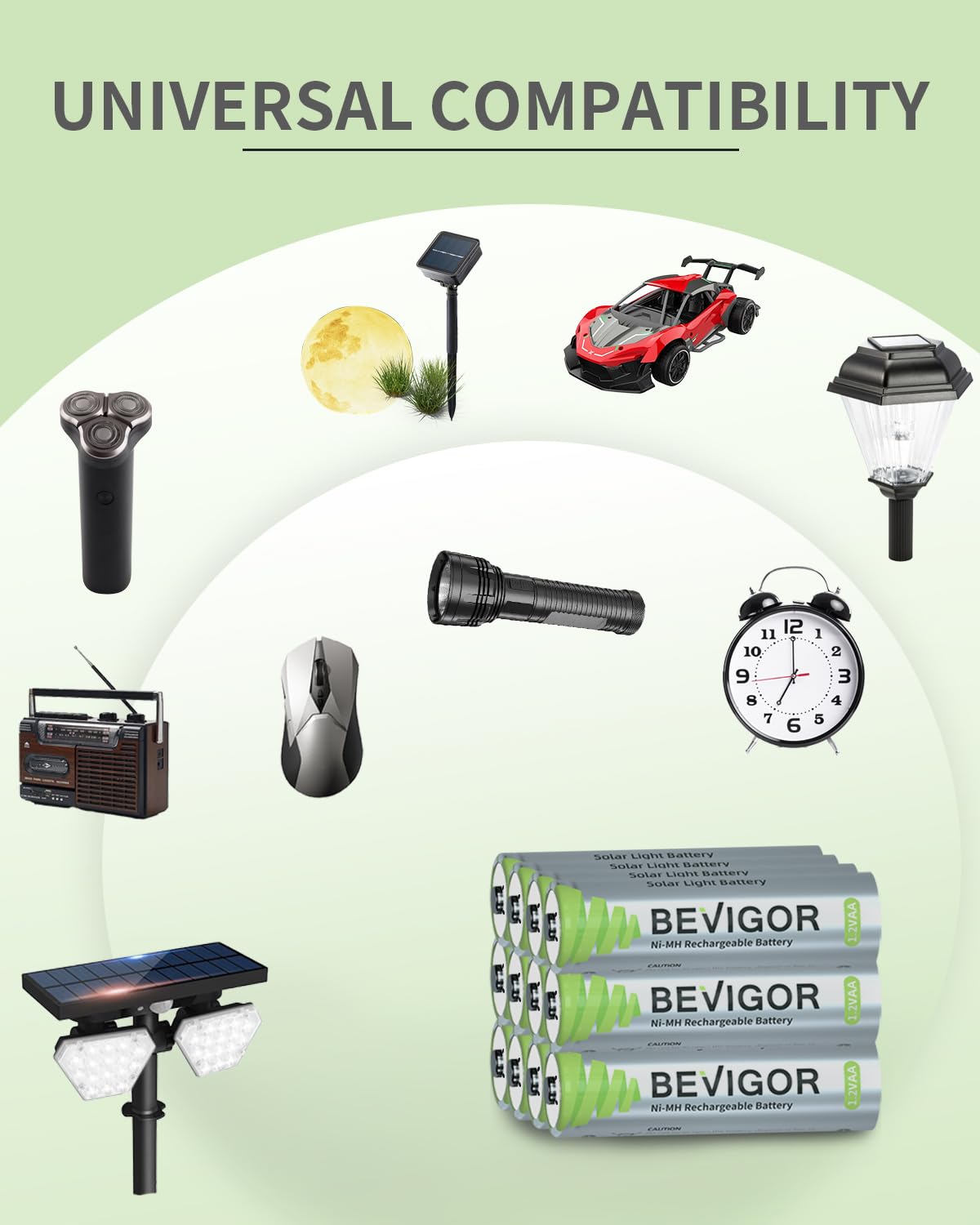 BEVIGOR lawn light AA battery for string lights and outdoor decor