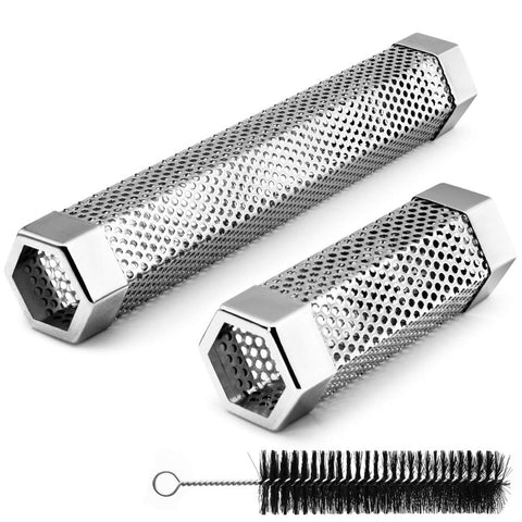 BEWAVE 6 inch pellet smoker tube in use delivering steady smoke for flavorful grilling