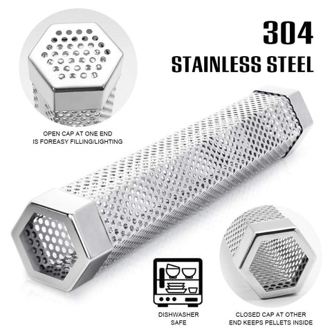 BEWAVE pellet smoker tube fits many grill setups for versatile smoking