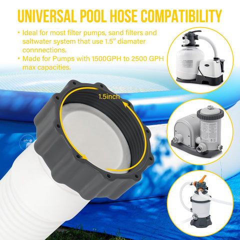 Ideal for above-ground pools and sand or saltwater systems