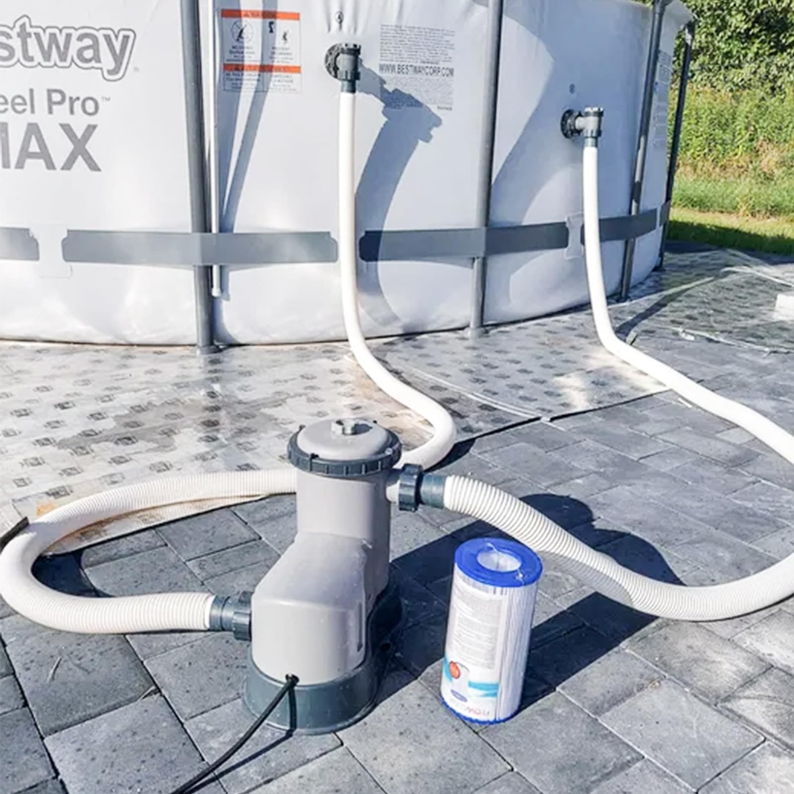 Easy screw-on installation for quick pool hose replacement