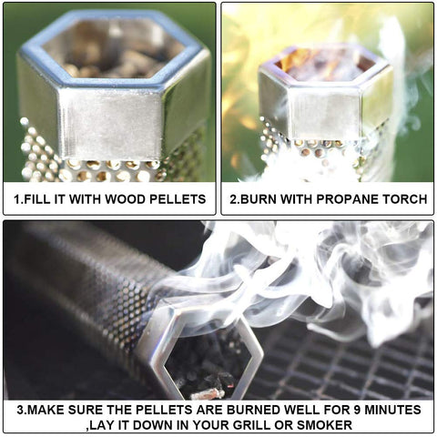 BEWAVE smoker tube in an electric smoker enabling hot and cold smoking