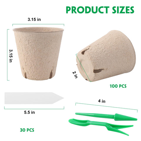 BEWBBAT peat pot with drainage promotes air around roots during early growth