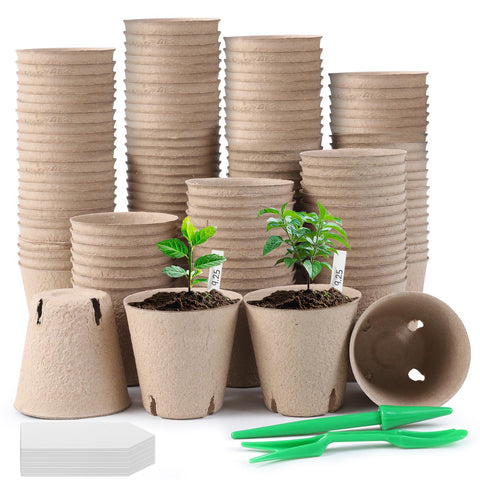 BEWBBAT seed pot 3-15 inch diameter with drainage holes for healthy seedling start