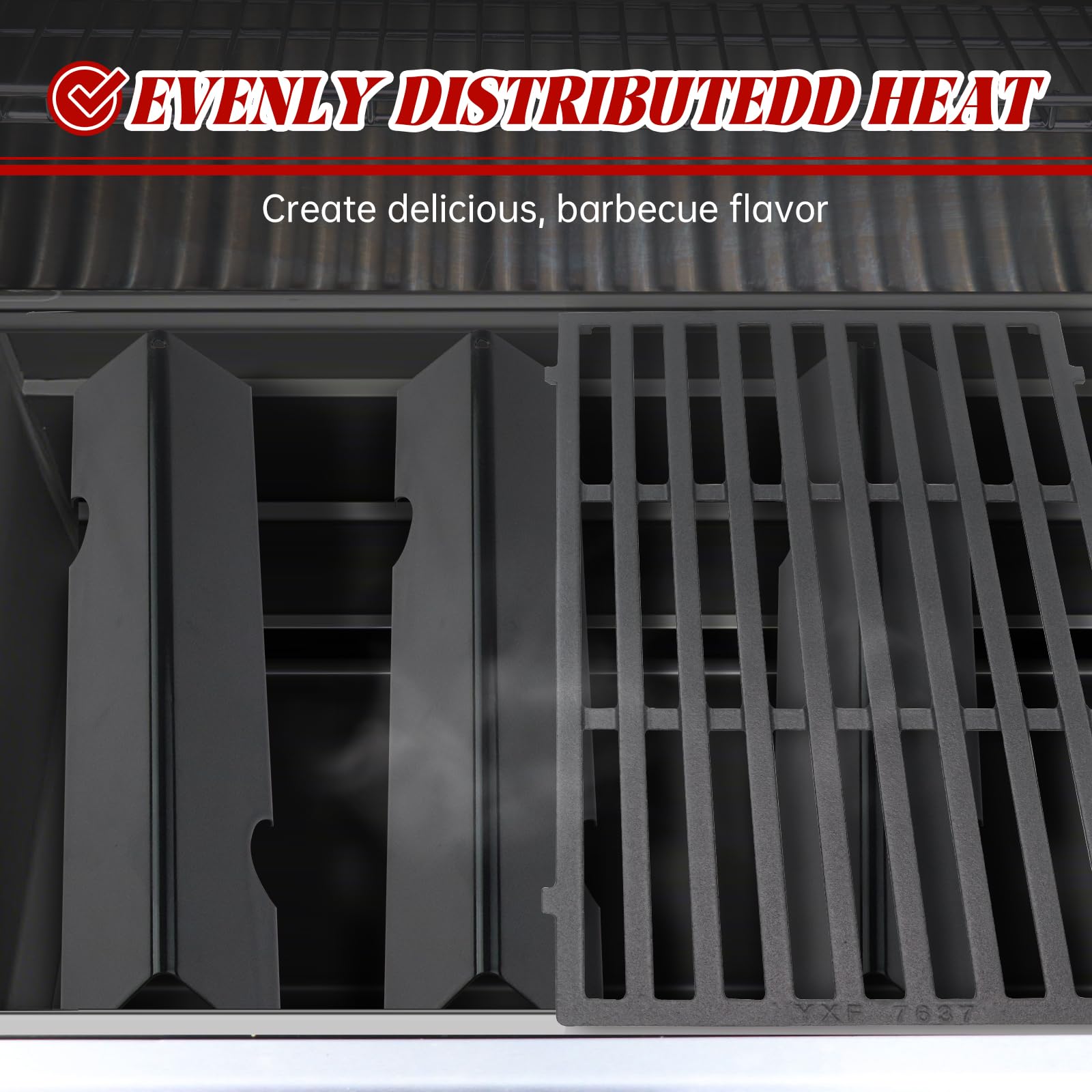 Bewesazy bars feature four flame-view cutouts to monitor flame status.