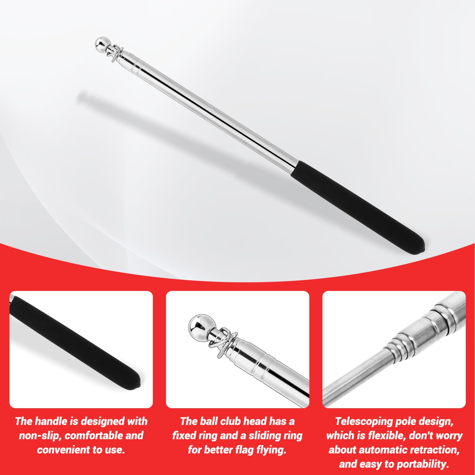 Bewudy anti-slip handle design for secure grip.