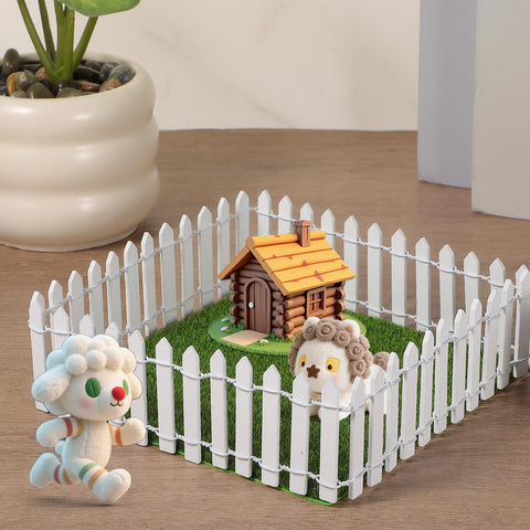Bewudy fairy garden decor fence to add whimsy to planters and dioramas.