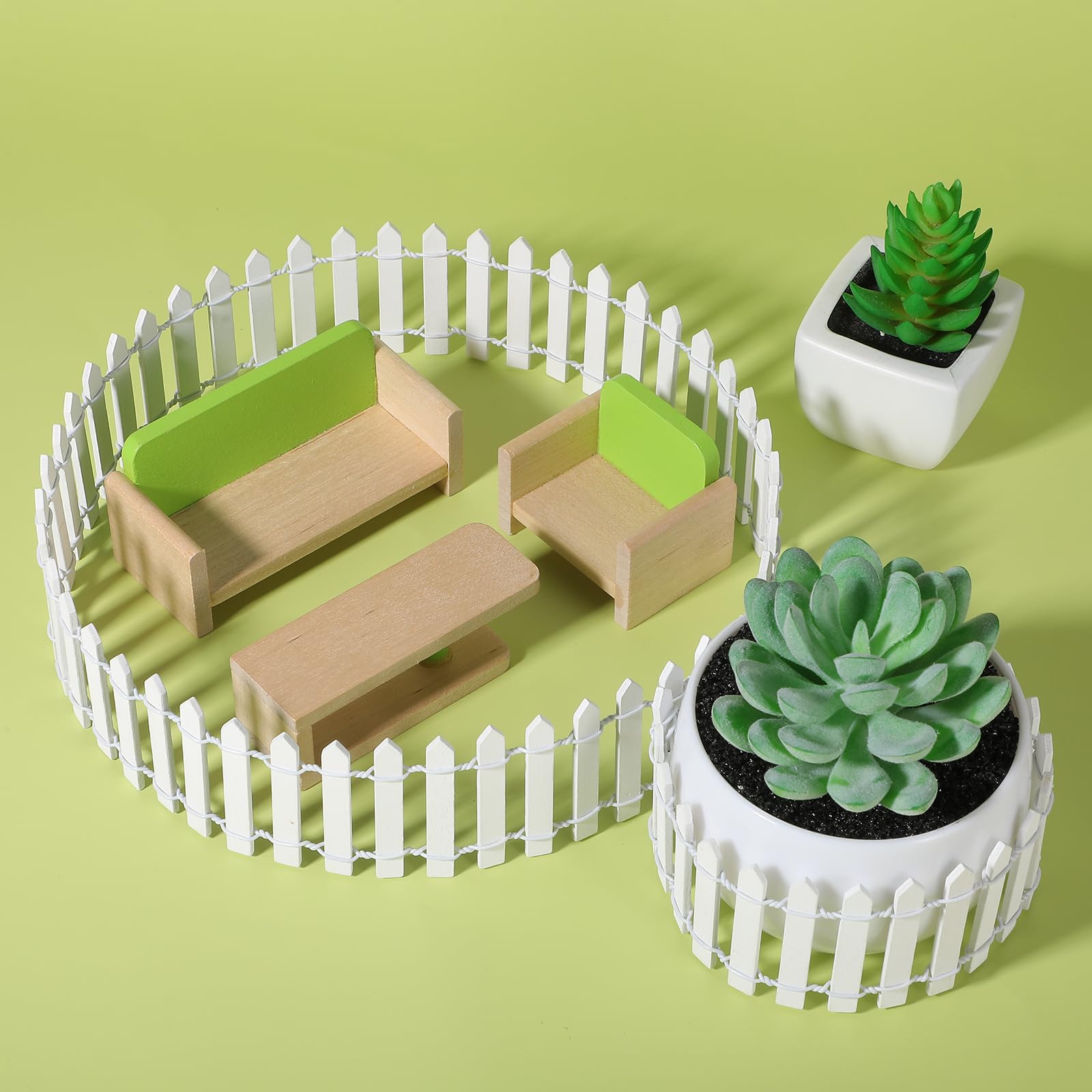 Bewudy miniature fence ready for easy assembly in any scene.