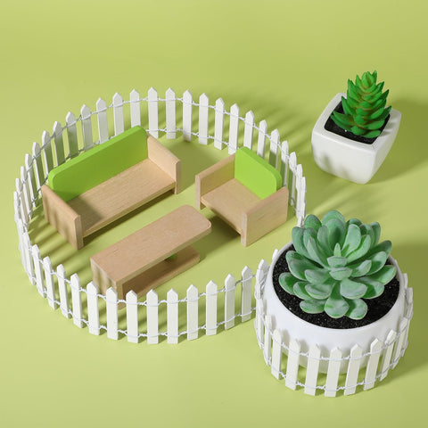 Bewudy miniature fence ready for easy assembly in any scene.