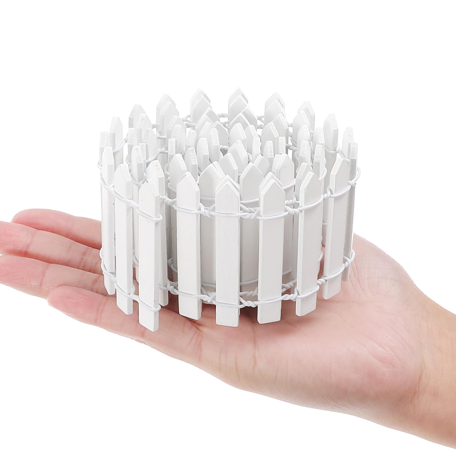 Bewudy outdoor miniature fence for seasonal miniatures and outdoor scenes.