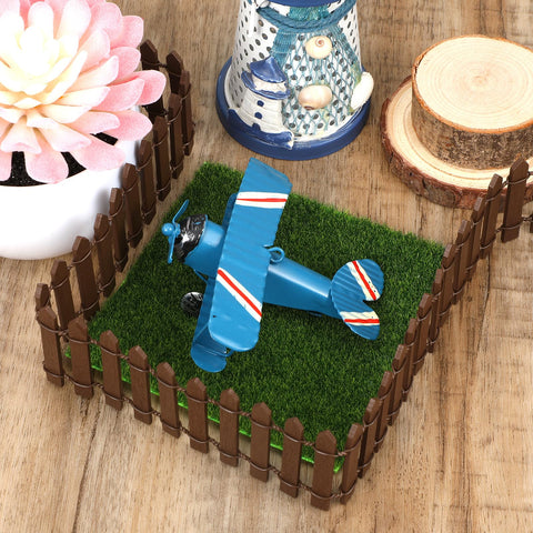 Bewudy wooden picket fence miniature ornament for fairy gardens and succulent displays