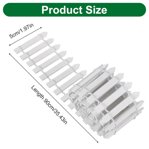 Bewudy wooden picket fence in white for dollhouse displays and planters.