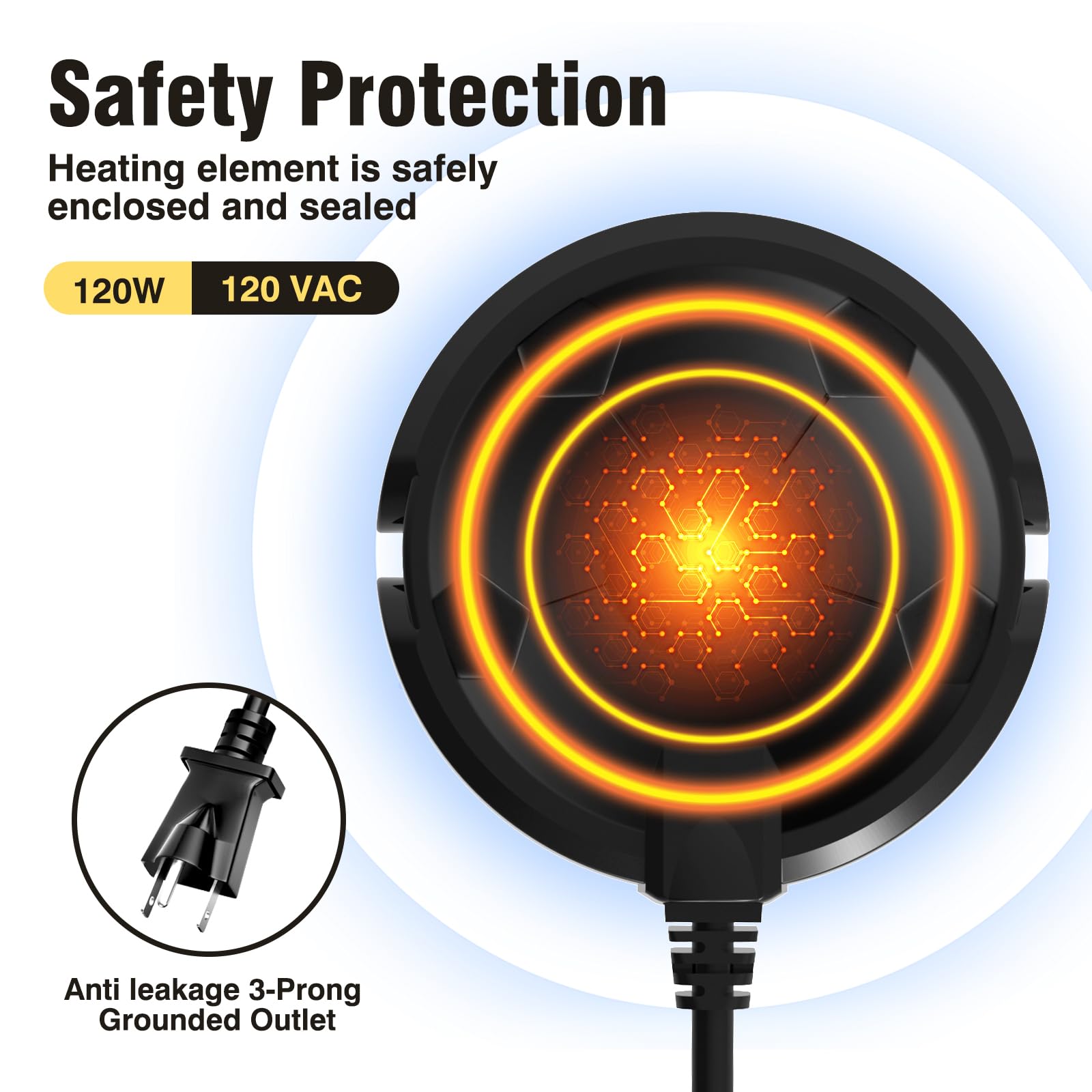 Beyoogeem thermostatic deicer activates when water is cold to conserve energy.