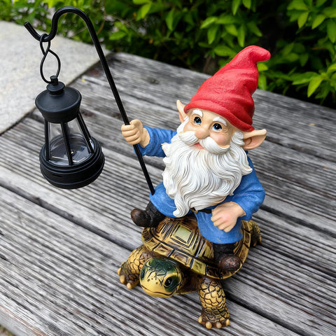 Bezseili lawn decor gnome statue for balcony or courtyard.