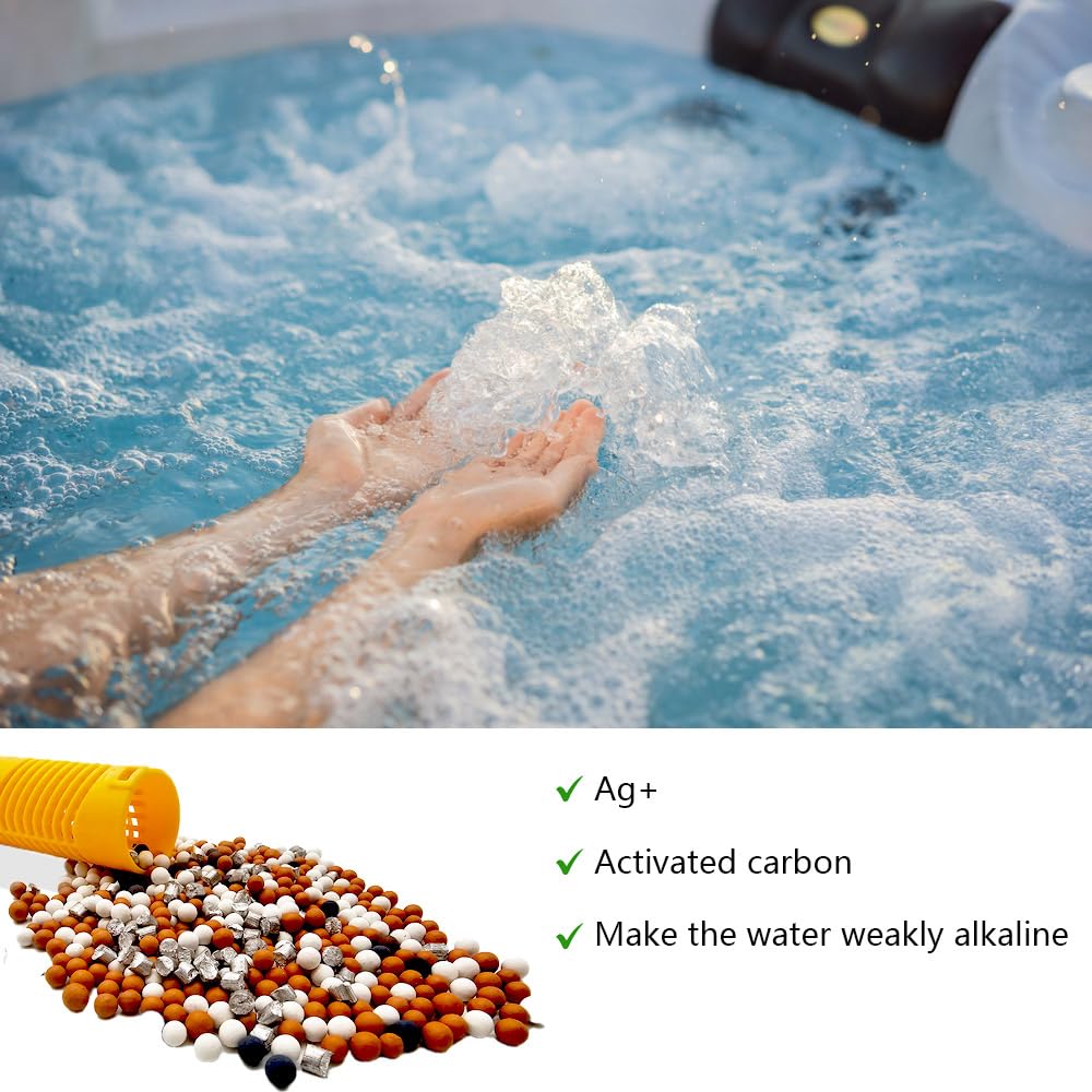 BFJOG hot tub mineral stick purifies water for a softer soak.