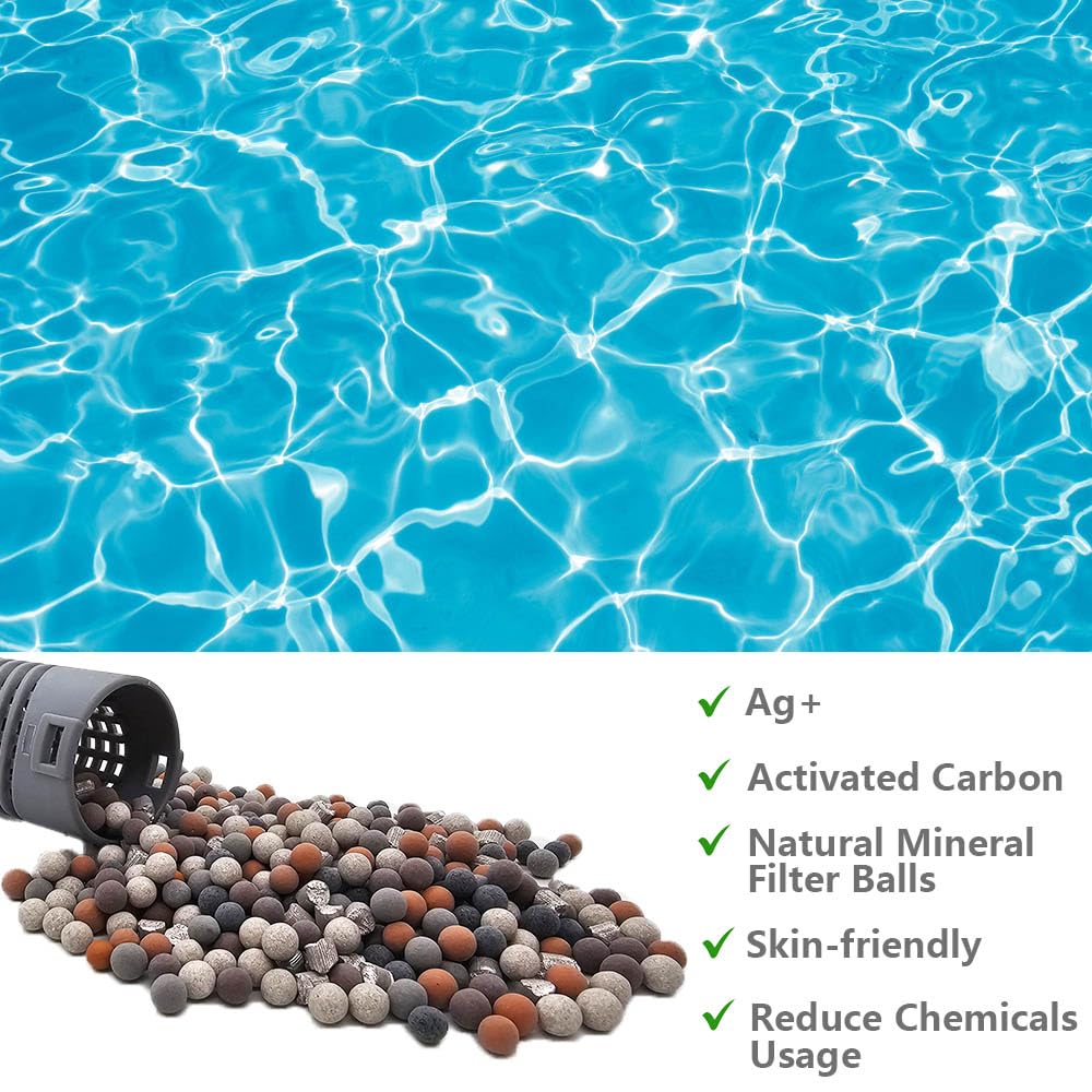 BFJOG silver ions activation with tourmaline and negative ion balls for enhanced spa water.