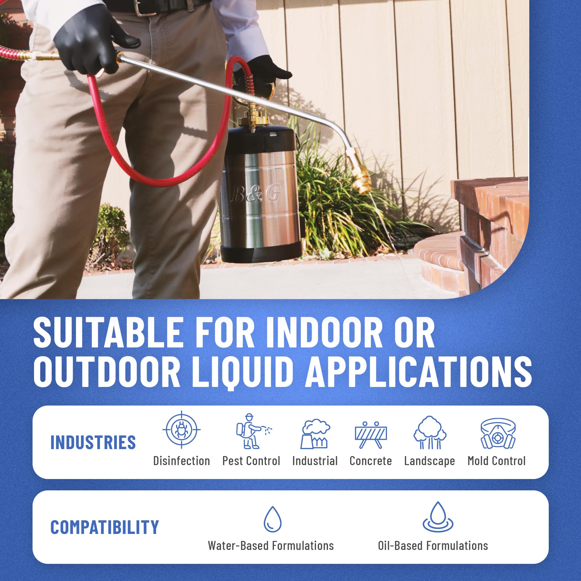 B&G AccuSpray Elite compatibility with 5800 tip for versatile use.