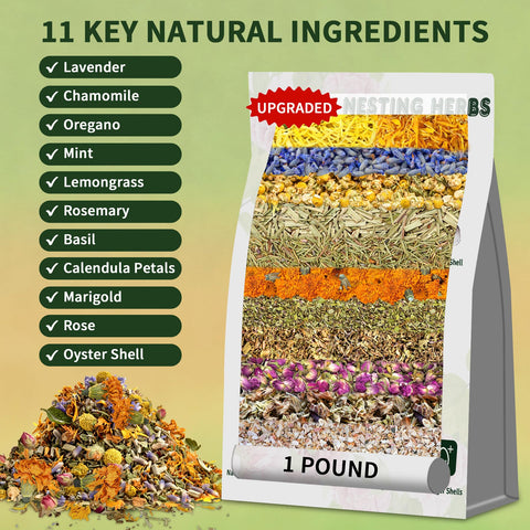BGraceyy coop refresh dried herbs improve nesting box appeal