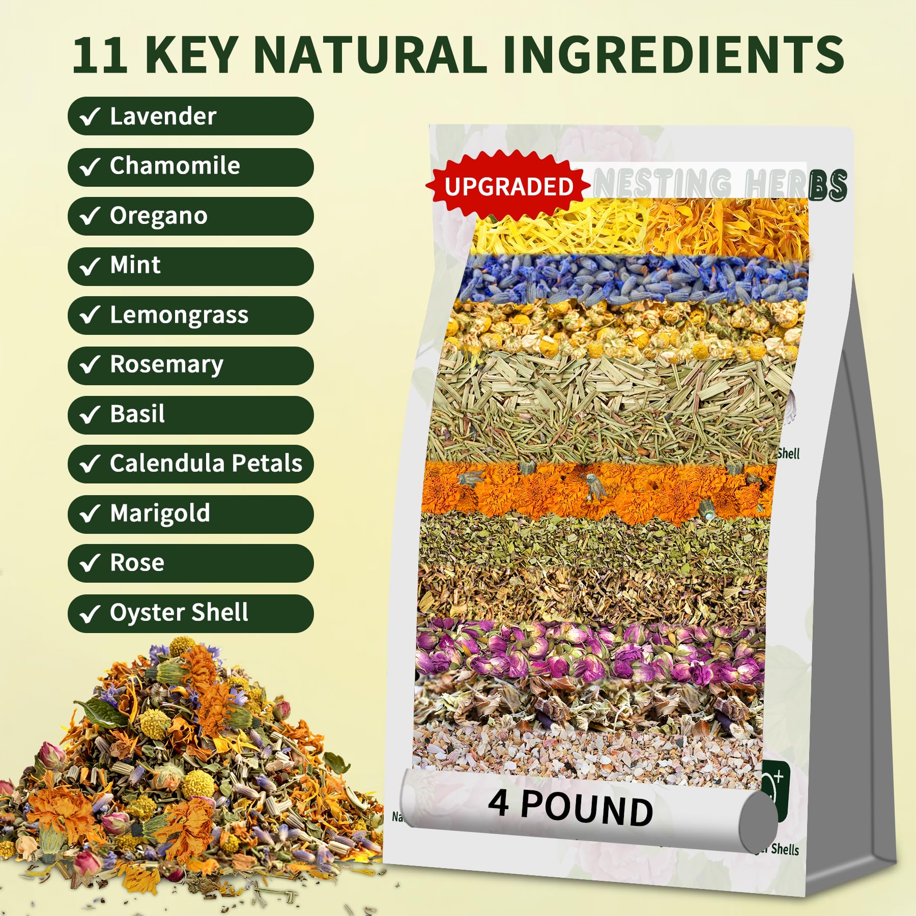 BGraceyy nesting-box-refresh herb blend in the coop nest box