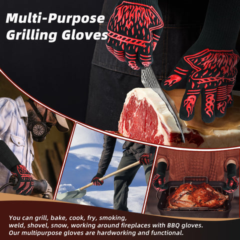BHYTAKI BBQ Gloves are machine washable for easy cleaning after cooking.