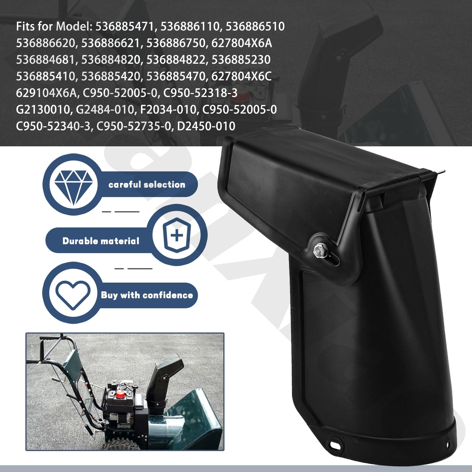 Easy-install guidance for the BianXiao chute assembly with included parts.