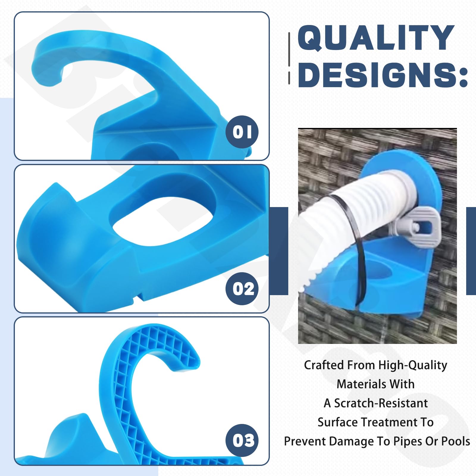BianXiao pipe holder with hose clamps keeps hoses in place