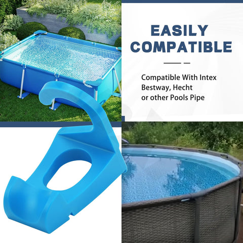 BianXiao pool pipe holder with cable ties for neat setup