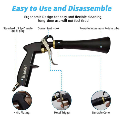 BIAOMEI included brush set supports versatile cleaning tasks.