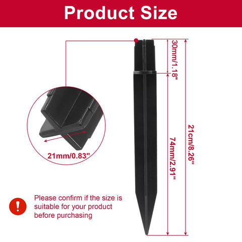 Biaungdo black reinforced ABS spikes provide durable garden lighting support.