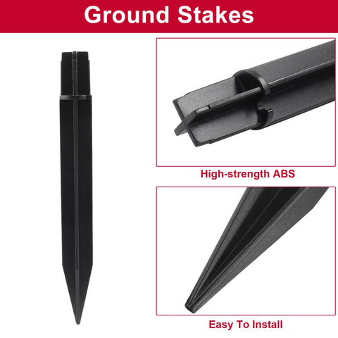 Biaungdo ground spikes fit 0.83 inch poles for easy mounting.