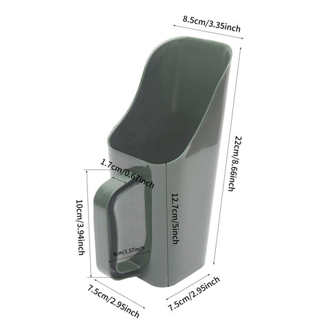 Bibabala plastic scoop designed for soil digging and potting tasks.