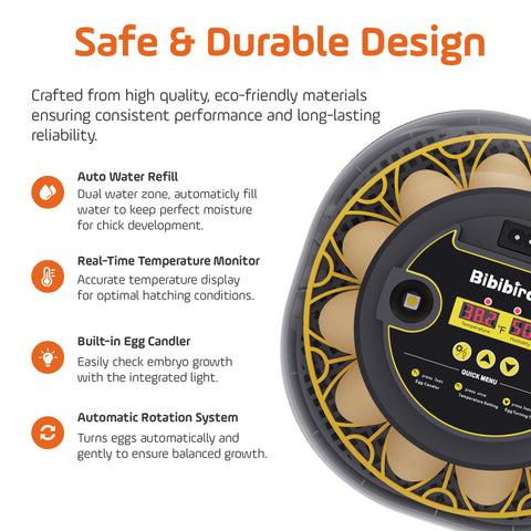 Top air vent balances interior humidity for consistent results.