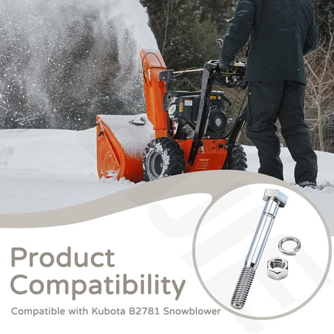 BIBIJIE shear bolt in use on a snowblower, enables quick replacement.