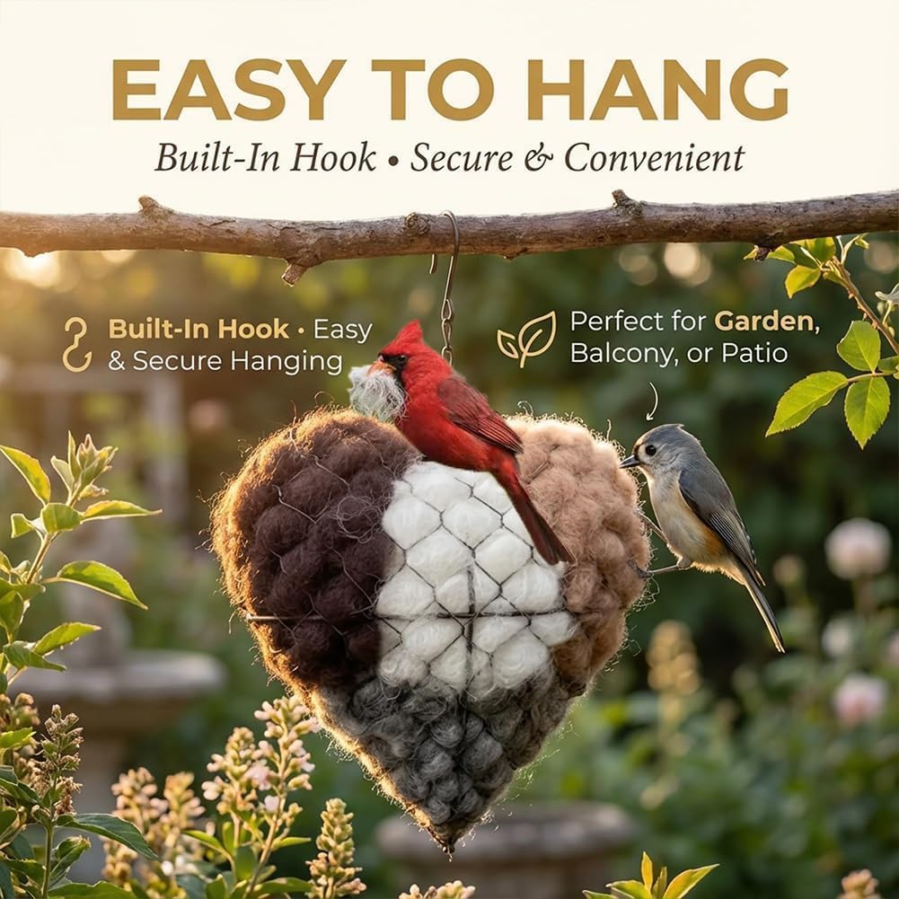 Bicotand Simple Hanging Outdoor Decor displays charm while supporting local birds year-round