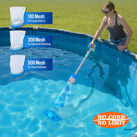 BIELMEIER cordless pool cleaner tackles stairs and corners.
