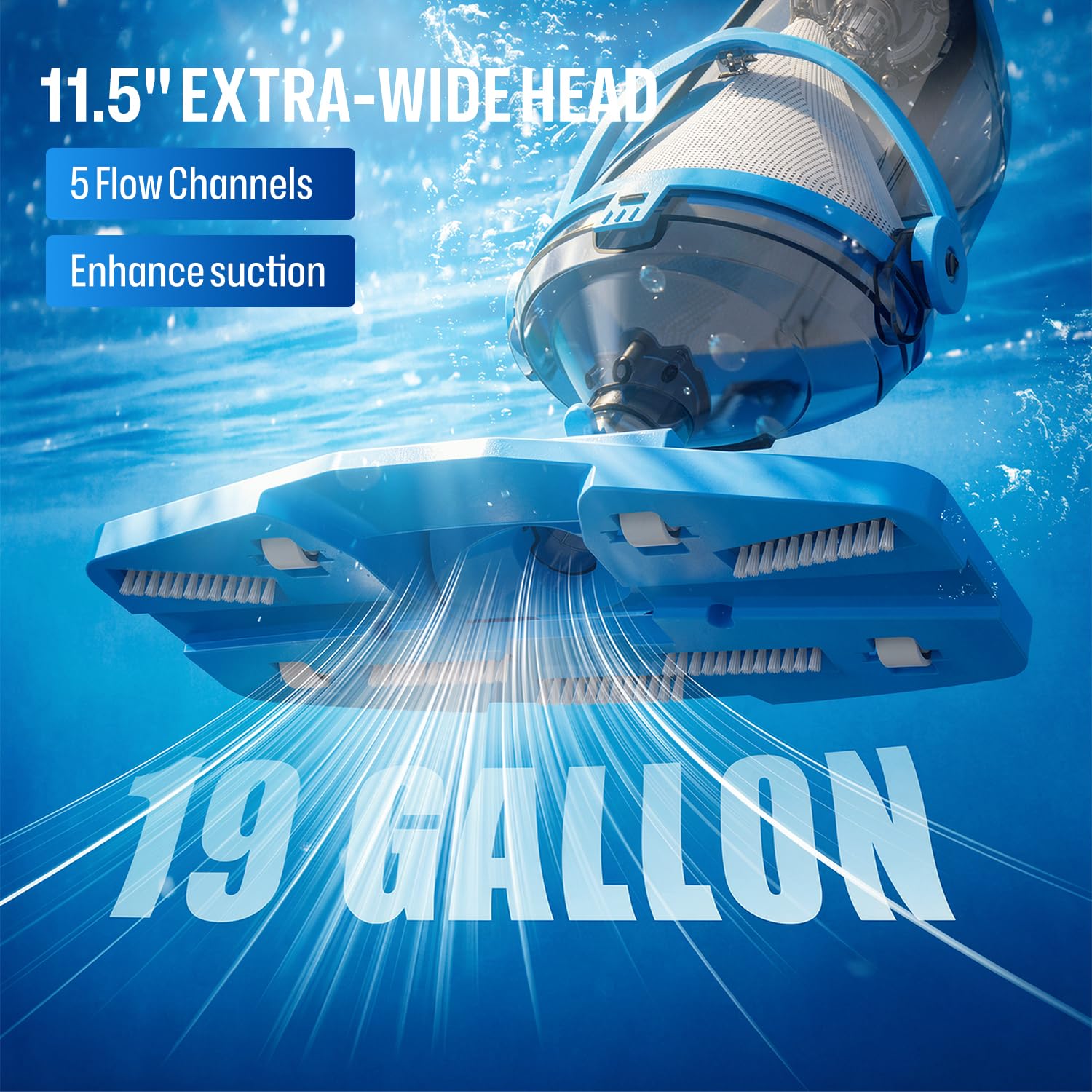 BIELMEIER telescopic pole extended reach cleans hard-to-reach pool corners.