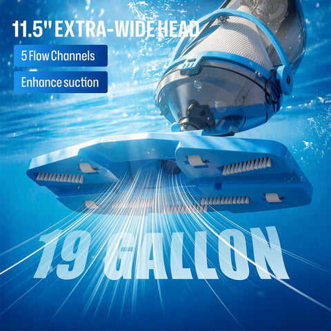 BIELMEIER telescopic pole extended reach cleans hard-to-reach pool corners.