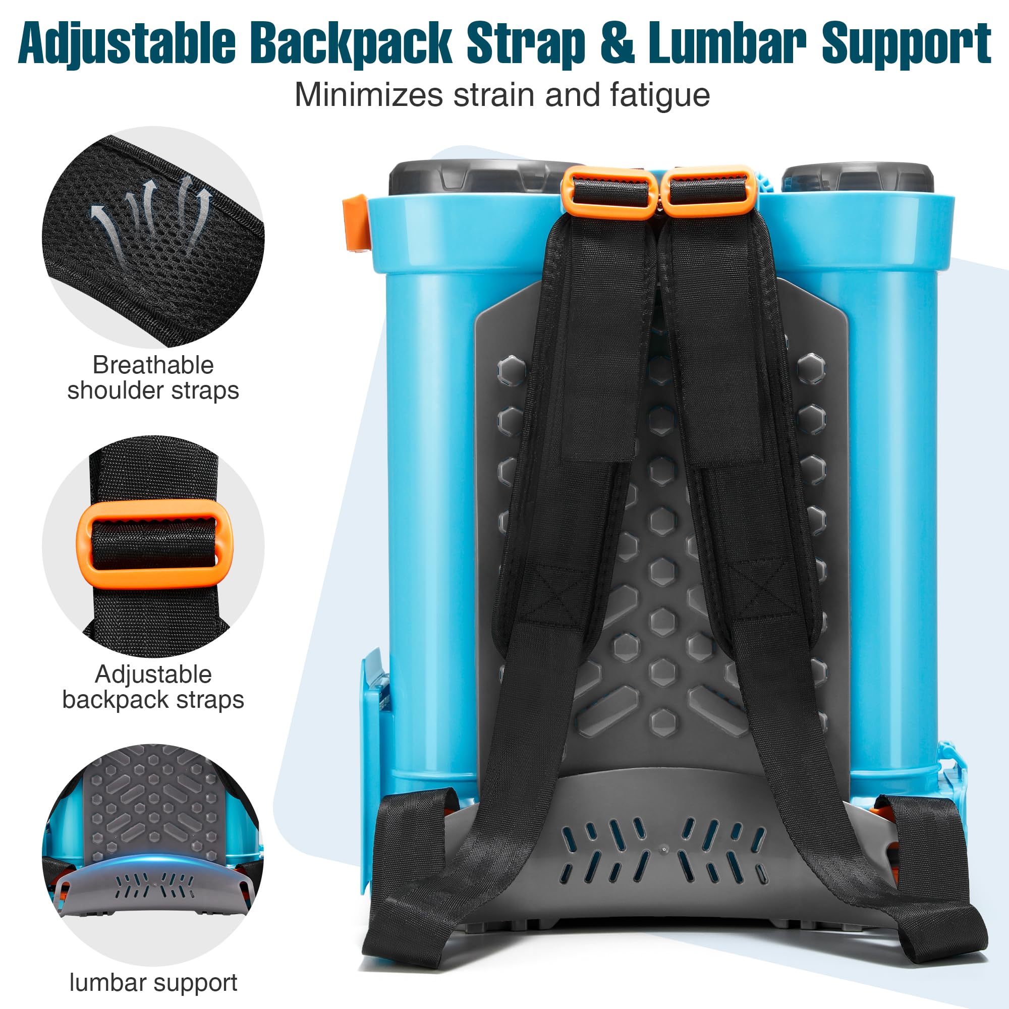 BietrunPro backpack sprayer ergonomic design supports comfortable all-day operation.